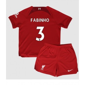 Liverpool Fabinho #3 kläder Barn 2022-23 Hemmatröja Kortärmad (+ korta byxor)
